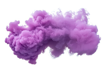Fototapeta premium A large cloud of purple smoke or vapor isolated Transparent Background, png