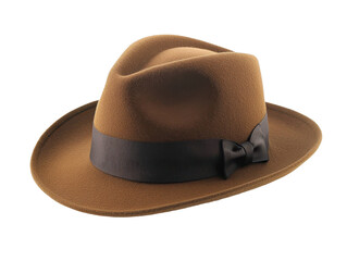 Isolated Brown Fedora Hat