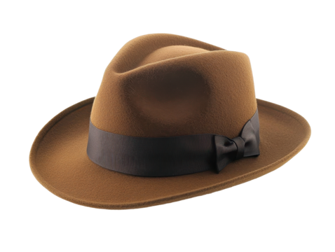 Isolated Brown Fedora Hat