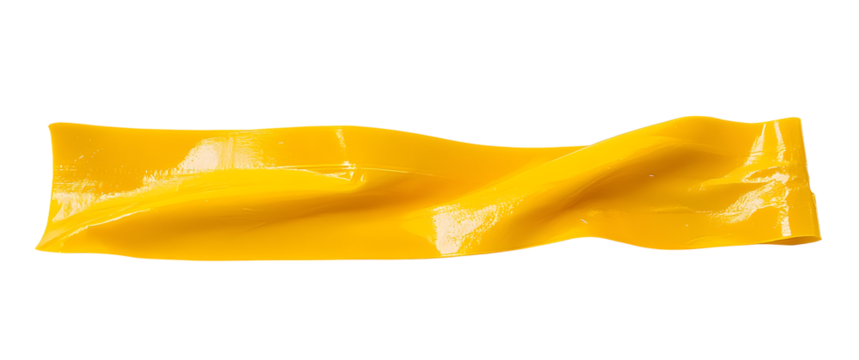 yellow tape on white background isolated - Powered by Adobe