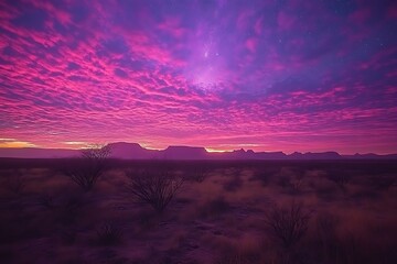 Obraz premium Desert Sunrise - Pink Sky