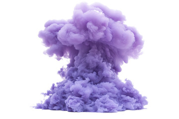 Fototapeta premium A large purple cloud formation resembling smoke isolated Transparent Background, png