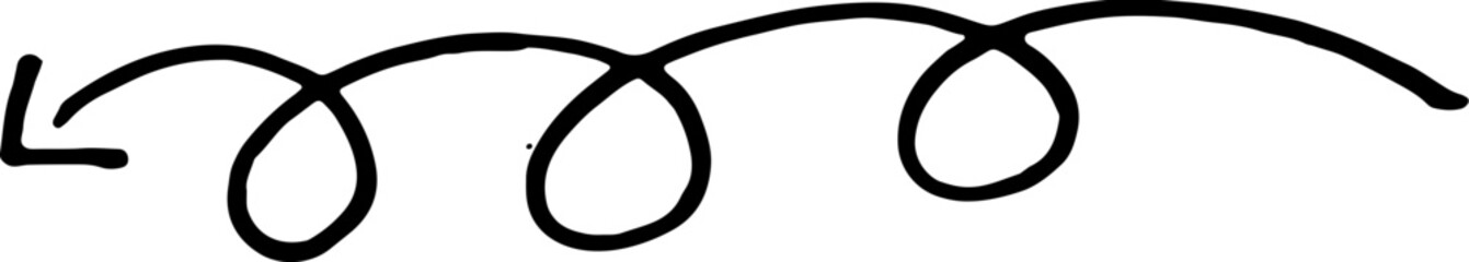 Hand drawn arrow doodle scribble sketch