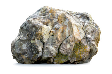 Obraz premium a rock with moss growing on it cutout and isolated on transparent background 