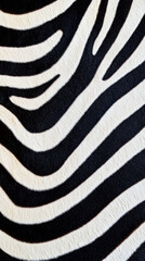 Abstract wild zebra stripe pattern background in black and white for modern exotic designs. 