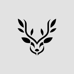 deer head vector logo