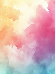 Fototapeta premium Watercolor digital paper, rainbow colors gradient, water colour background textures, bright pastel printable watercolor texture