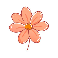 Fototapeta premium Flower illustration, figure pattern, flower background, flower material, figure graphic, spring poster, flower pattern, flower sticker, plant drawing, emotional flower, figure branding, flower texture