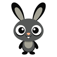 Happy Bunny Illustration with Pink Ears and Spring Vibes