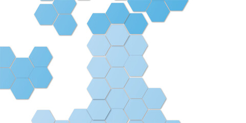 Abstract technology light sky color geometric hexagon on transparent concept design honeycomb shape vector. 