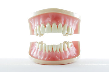 Obraz premium a model of a teeth with a missing tooth cutout and isolated on transparent background 