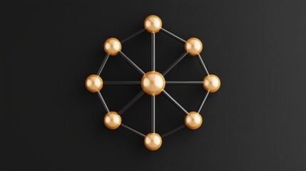 Abstract golden structure on dark background design