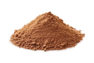 a pile of cocoa powder cutout and isolated on transparent background 