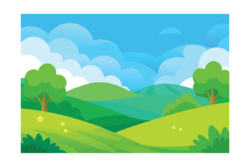 landscape with mountains and blue sky