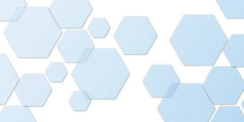 Geometric technology sky color hexagon background. Abstract vector illustration Science technology and medical concept hexagon on transparent background.