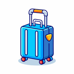 suitcase with luggage vector illustration