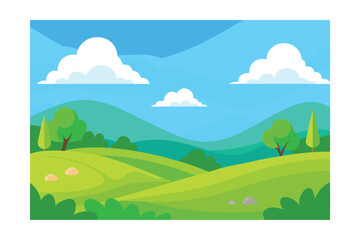 Obraz premium landscape with mountains and clouds