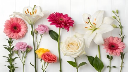 bouquet of red and white flowers