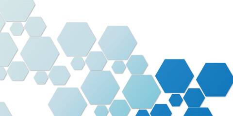 Abstract technology white and grey geometric hexagon shape on transparent background vector.