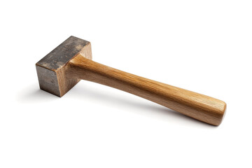 a hammer with a wooden handle cutout and isolated on transparent background 