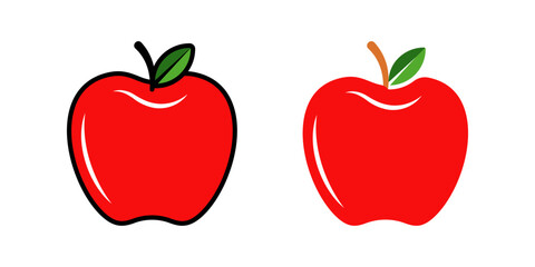 Apple icon set. for mobile concept and web design on white background