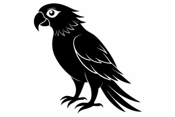 parrot silhouette black silhouette vector