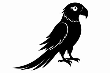 parrot silhouette black silhouette vector
