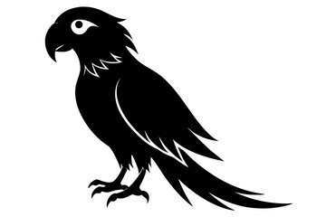 Obraz premium parrot silhouette black silhouette vector