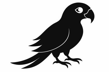 Fototapeta premium parrot silhouette black silhouette vector