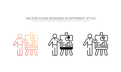 Presentation icon design with white background stock illustration