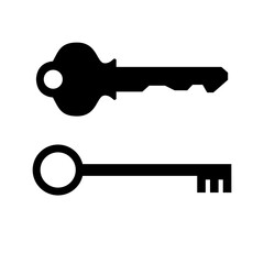 vector illustration of an old key
