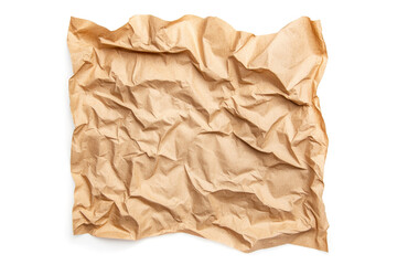 Obraz premium a piece of brown paper with a white background cutout and isolated on transparent background 