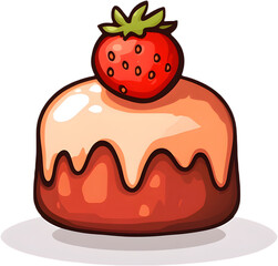 Cartoon Strawberry Cake