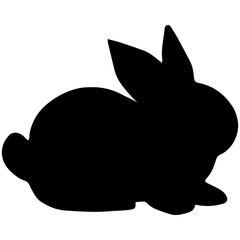 Spring icons. Easter bunny rabbits in different poses.
