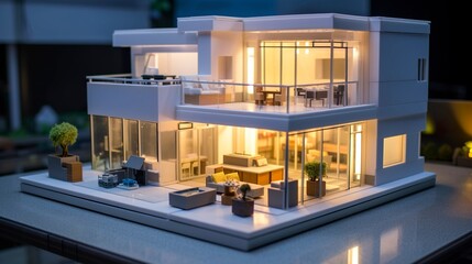 3D printer building a house