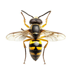 Close-up of a Vibrant Yellow and Black Wasp