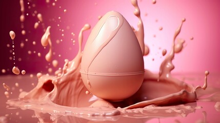 A photo of a beauty blender sponge surrounded by liquid
