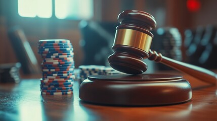 Legal proceedings involving gambling and casino regulations in a court setting