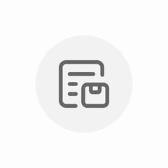 delivery information icon sign vector