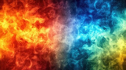 Fototapeta premium Abstract fire and ice smoke background