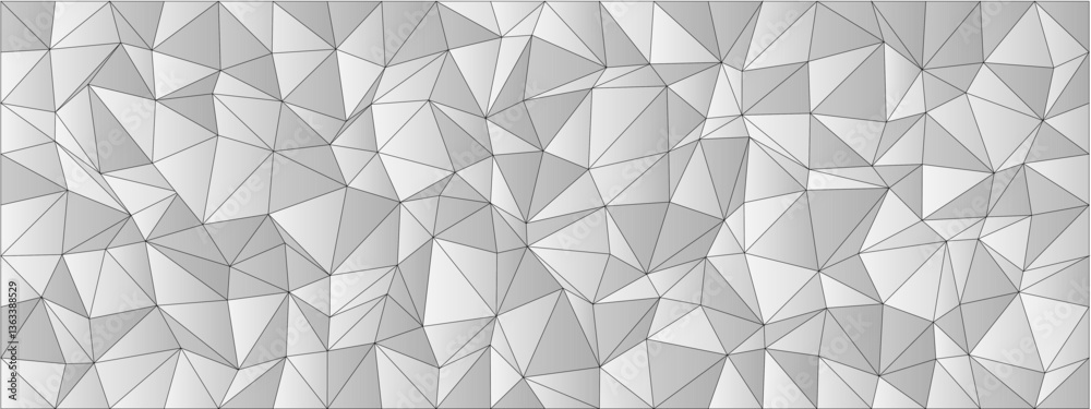 Poster abstract geometric pattern with triangular shapes and grayscale color scheme for modern design.