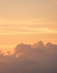 Soft pastel sunrise, gentle cloud formations, calm sky, optimism, atmosphere, vibrant