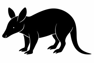 aardvark silhouette black silhouette vector
