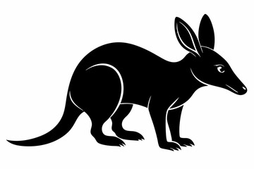 aardvark silhouette black silhouette vector