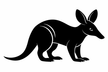 aardvark silhouette black silhouette vector