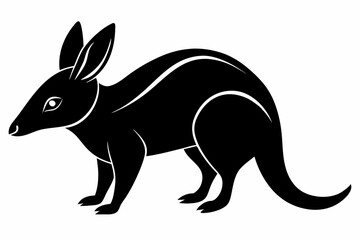 aardvark silhouette black silhouette vector