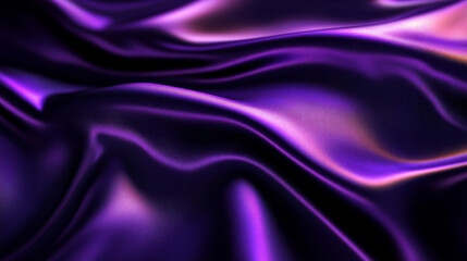 Obraz premium abstract curved wavy lines flow across a deep black background, creating a striking contrast. The black backdrop features smooth, blurred silk-like fabric with an iridescent shimmer, resembling a star