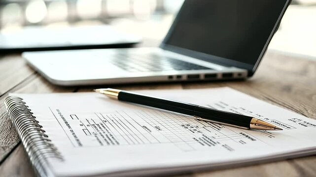 Close-up of a bootstrap budget spreadsheet on an old laptop