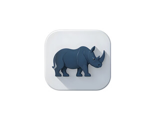 Rhino button tile illustration