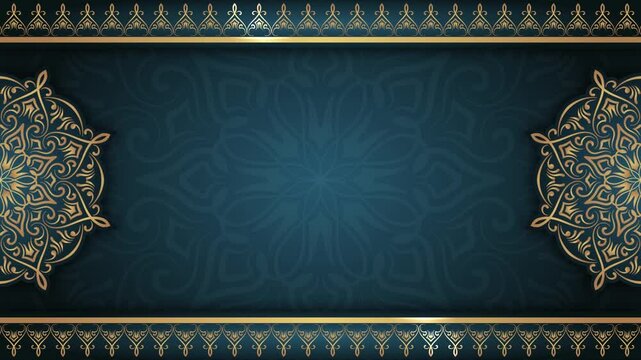 motion background, with golden mandala ornament	